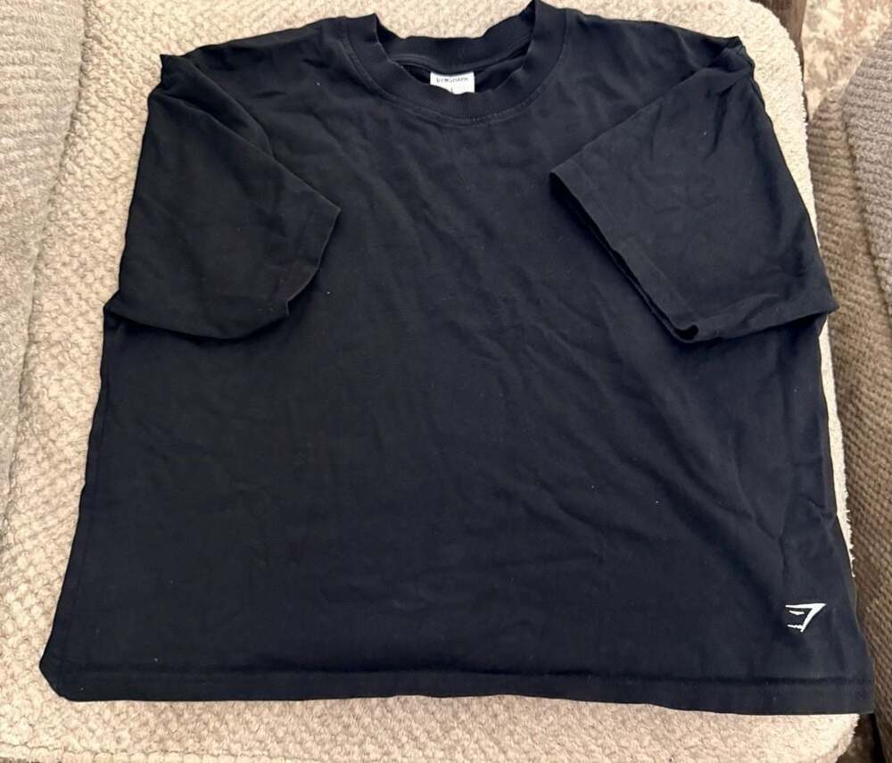 Gymshark Black Short Sleeve Crew Neck T-Shirt Size L